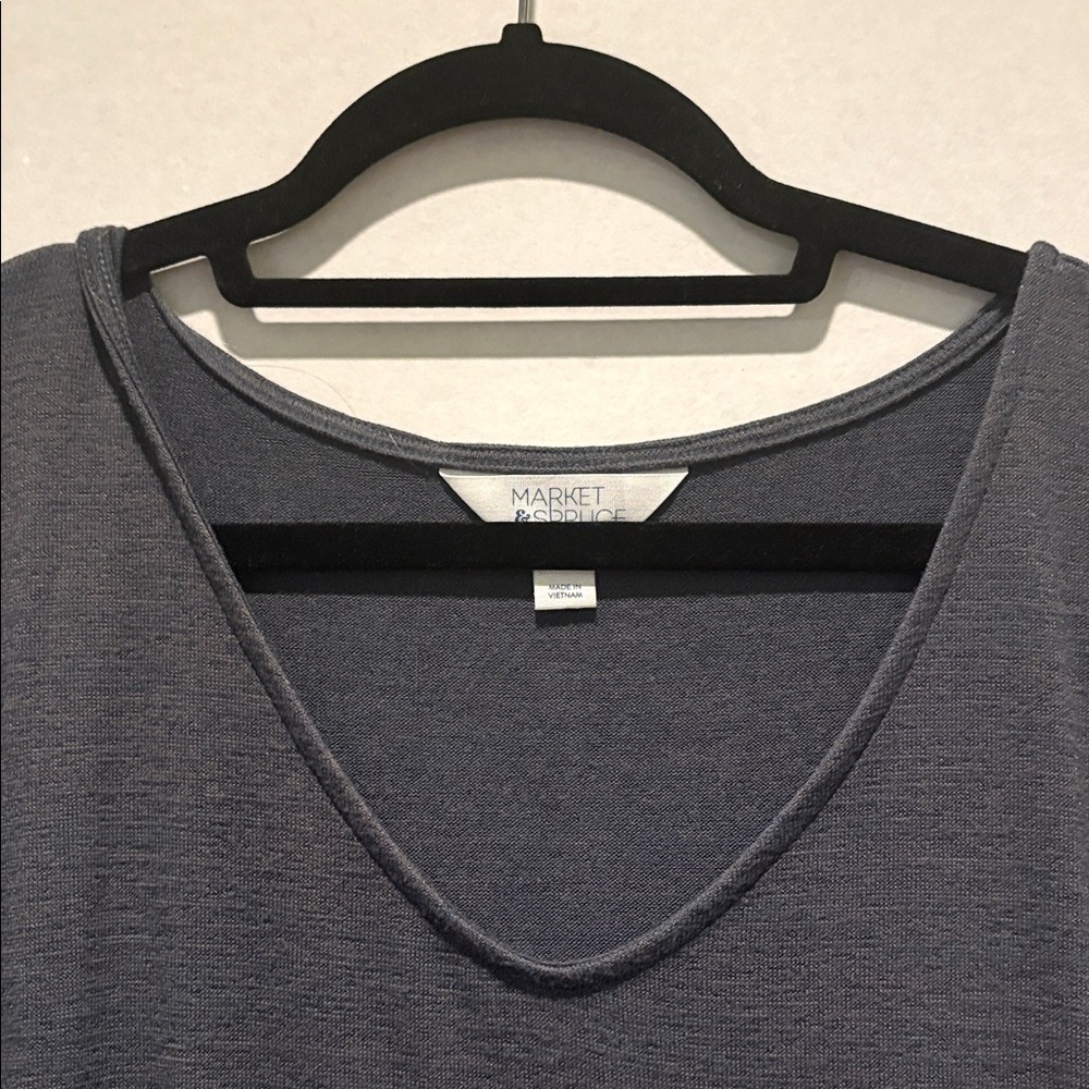 Market & Spruce - Liraven V Neck Dolman Knit Top, Sweater, Size XXL. Grey NWOT - Picture 3 of 12